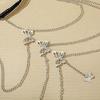 Gold Butterfly Multi-layer Elastic Lace Leg & Body Chain