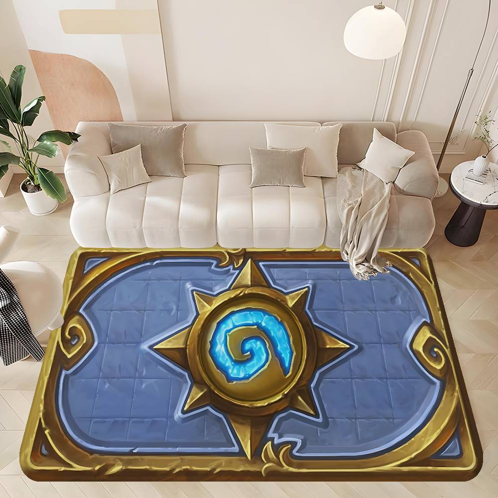 Game H-HearthStone Bathroom Mat INS Style Soft Bedroom Floor House Laundry Room Mat Anti-skid Welcome Doormat