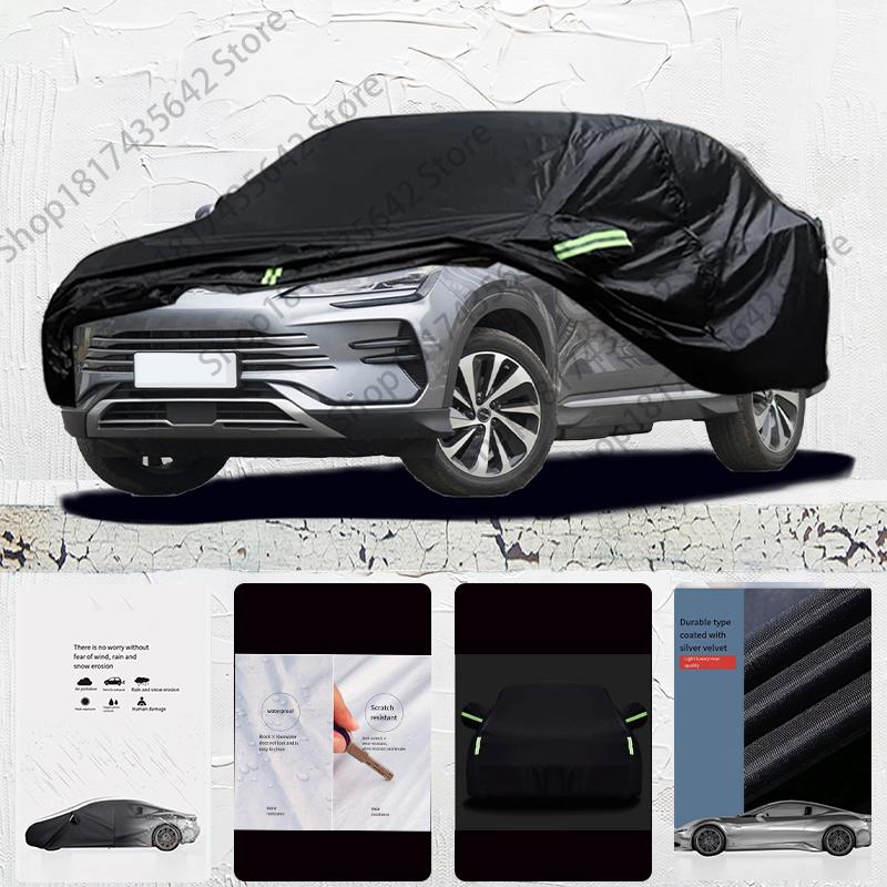 For BYD Song Plus Auto Anti Snow Anti Dust Anti Uv Anti Frost Anti Peeling Paint And Anti Rainwater Car Cover Car Cover Black