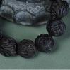 Bodhisattva Exquisitely Carved Agarwood & Sandalwood 20mm Buddhist Prayer Beads Bracelet
