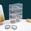 Multifunctional Acrylic Glasses Case 4 Layers Large Transparent Desktop Organizer Drawer Style Dustproof Display Holder Cosmetic