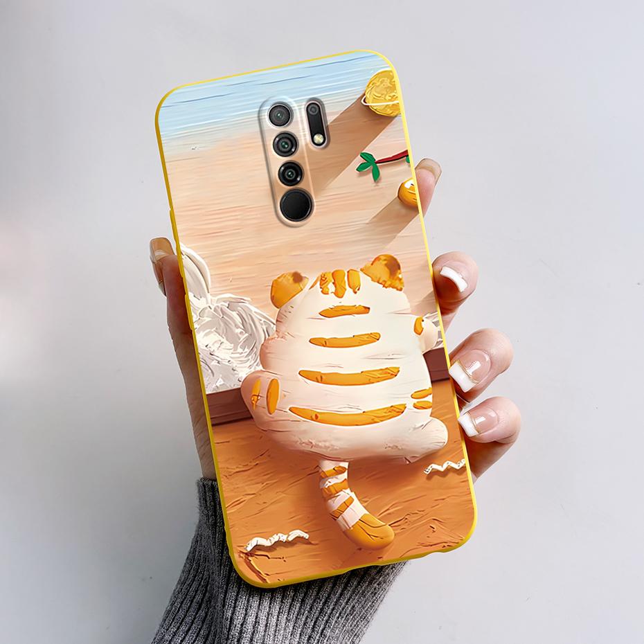 For Xiaomi Redmi 9 Case Redmi 9 Prime Cover M2004J19G M2004J19C redmi9 Cute Cartoon Bear Silicone TPU Soft Phone Case Back Cover