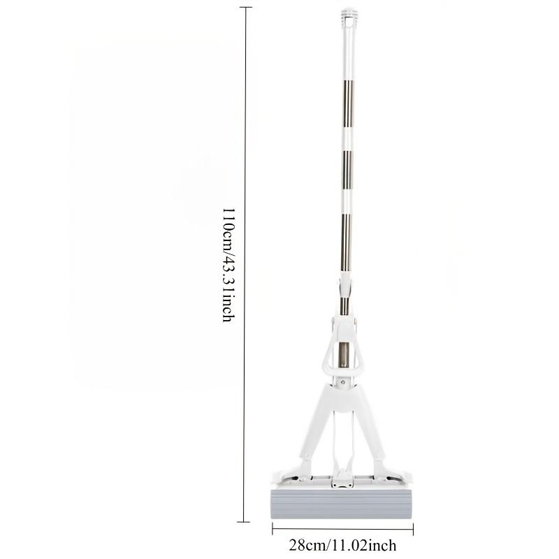 2-in-1 Quad-Twist Mop Set Dry & Wet Use High-Efficiency Stainless Steel Handle—Ideal For Yards Living Rooms Bedrooms And Pools A