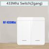 100-240V RF 433Mhz Light Switch Remote Control 1/2/3 Gang Panel Wall Switch Wireless ON OFF Switch Interruptor for LED Lighting