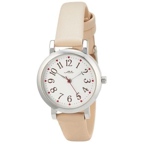 Fieldwork Analog Lovely Silver Leather Strap Watch, GY044-1, Women's, Beige