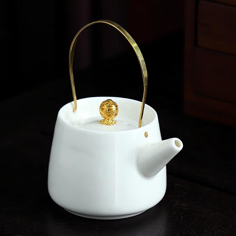 Zhinianhua Ceramic Teapot with Lifting Beam Handle