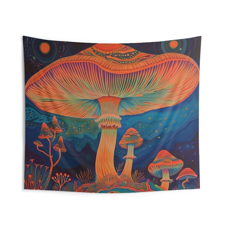 mushroom tapestry 75x100