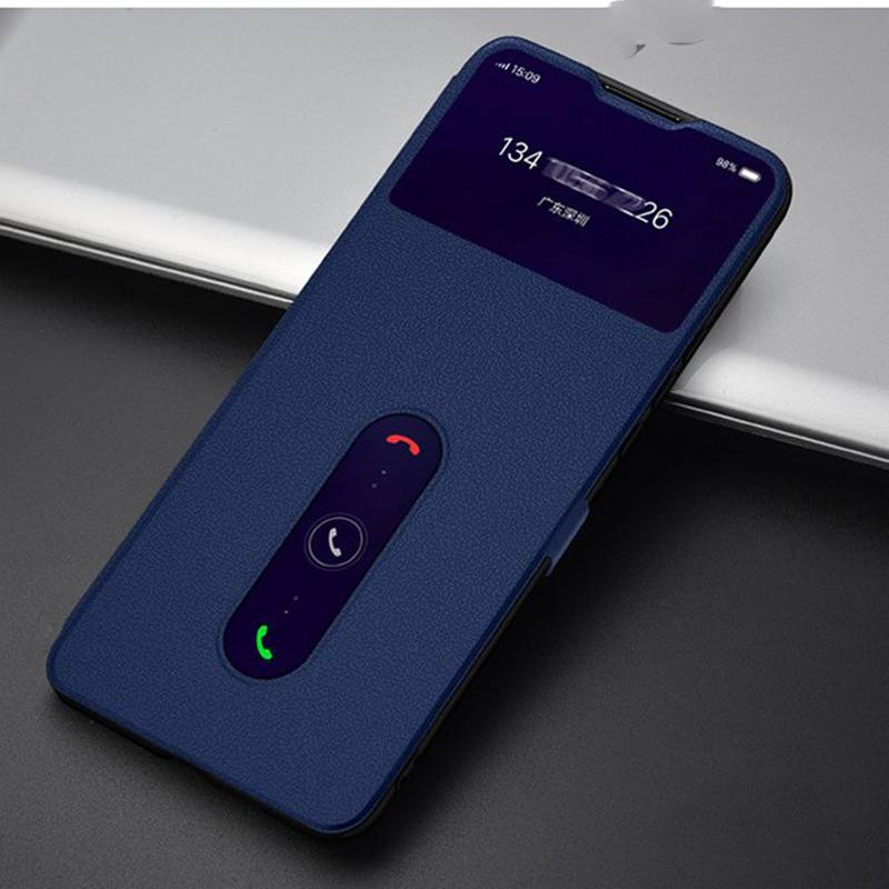 For Vivo V27 5G Case Luxury View Window Stand Leather Flip Case Cover for Vivo V27 V 27 V2231 V2246 Phone Case VivoV27 Fundas Vivo V27 5G синий