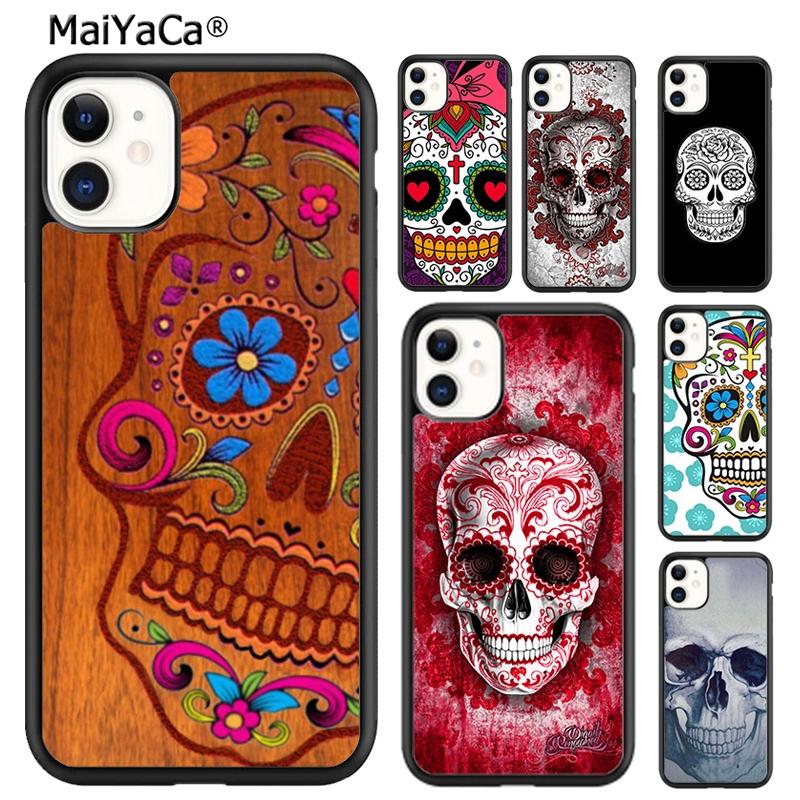 MaiYaCa Mexican Sugar Skull Protective Phone Case For iPhone 17 Air 16 pro max 15 14 plus 12 13 Shell Cover coque