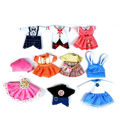 1:12 Oblečenie pre bábiky Outfit Bábikový dom Bábika Sukňa Oblek 6-palcová bábika Viacfarebné šaty