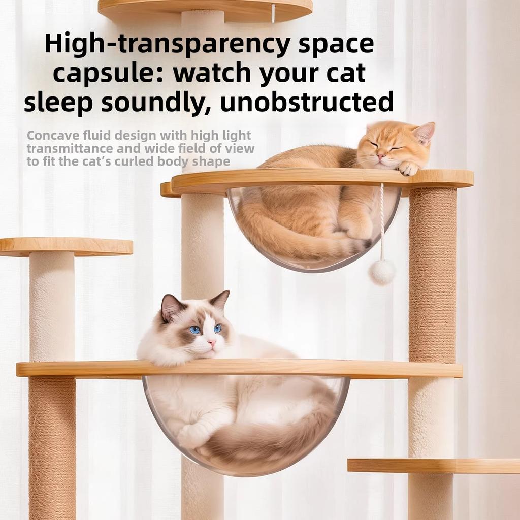 Cat climbing frame, cat house, cat tree, multi-level luxury climbing pillar cat villa