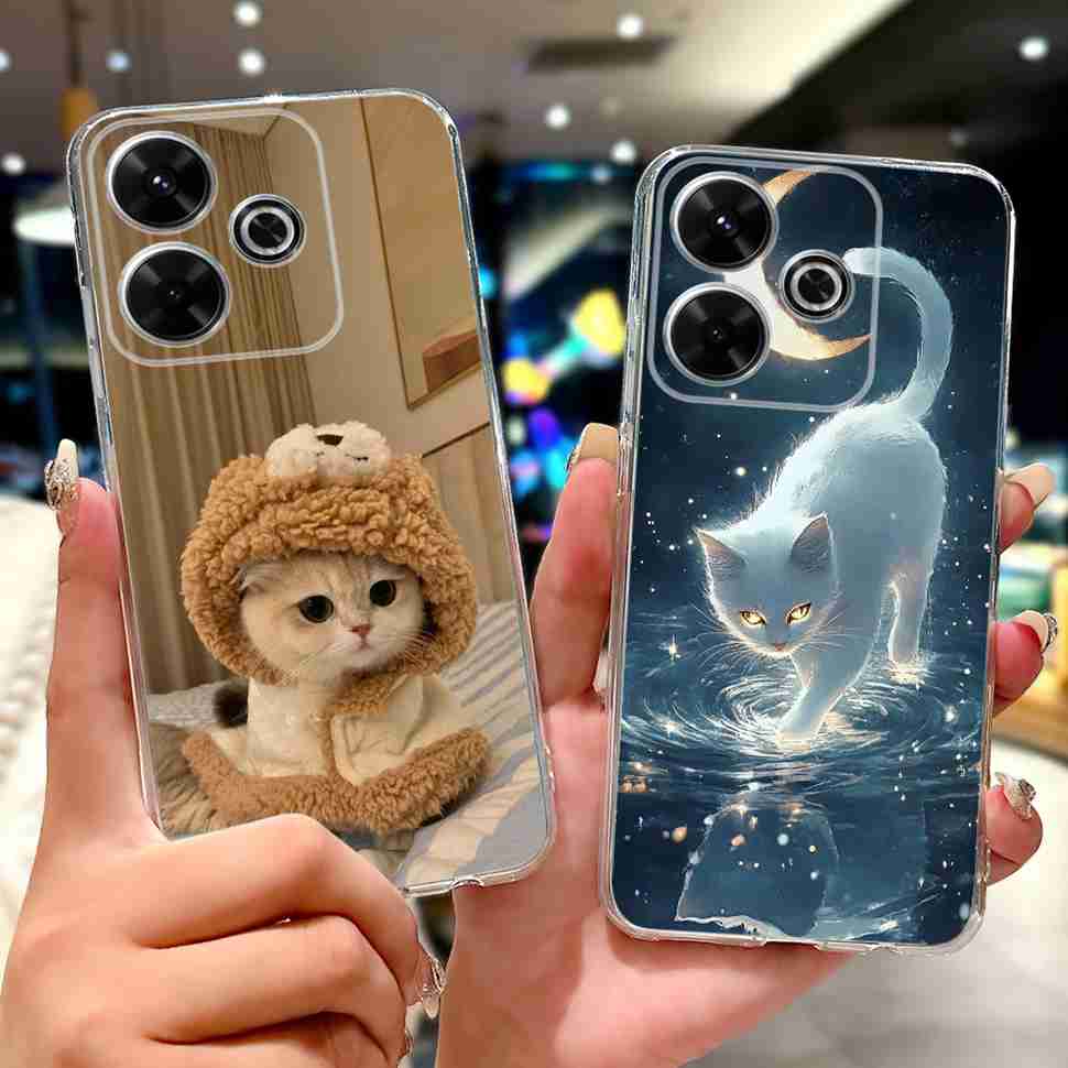 For Xiaomi Redmi 13 4G Case Fashion Girl Flower Silicone Soft TPU Shockproof Cover Coque For Redmi13 redemi13 Bumper Phone Case