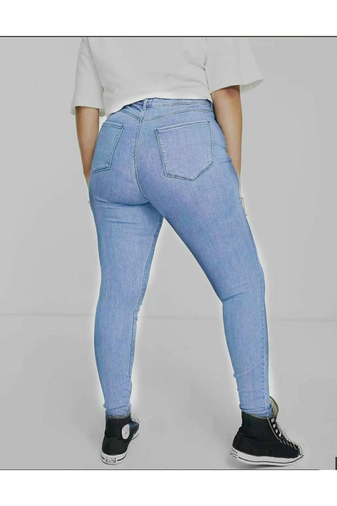 Women's Fashion Big Size jeans Black Plus Size Tight-fitting Jeans (Skinny)