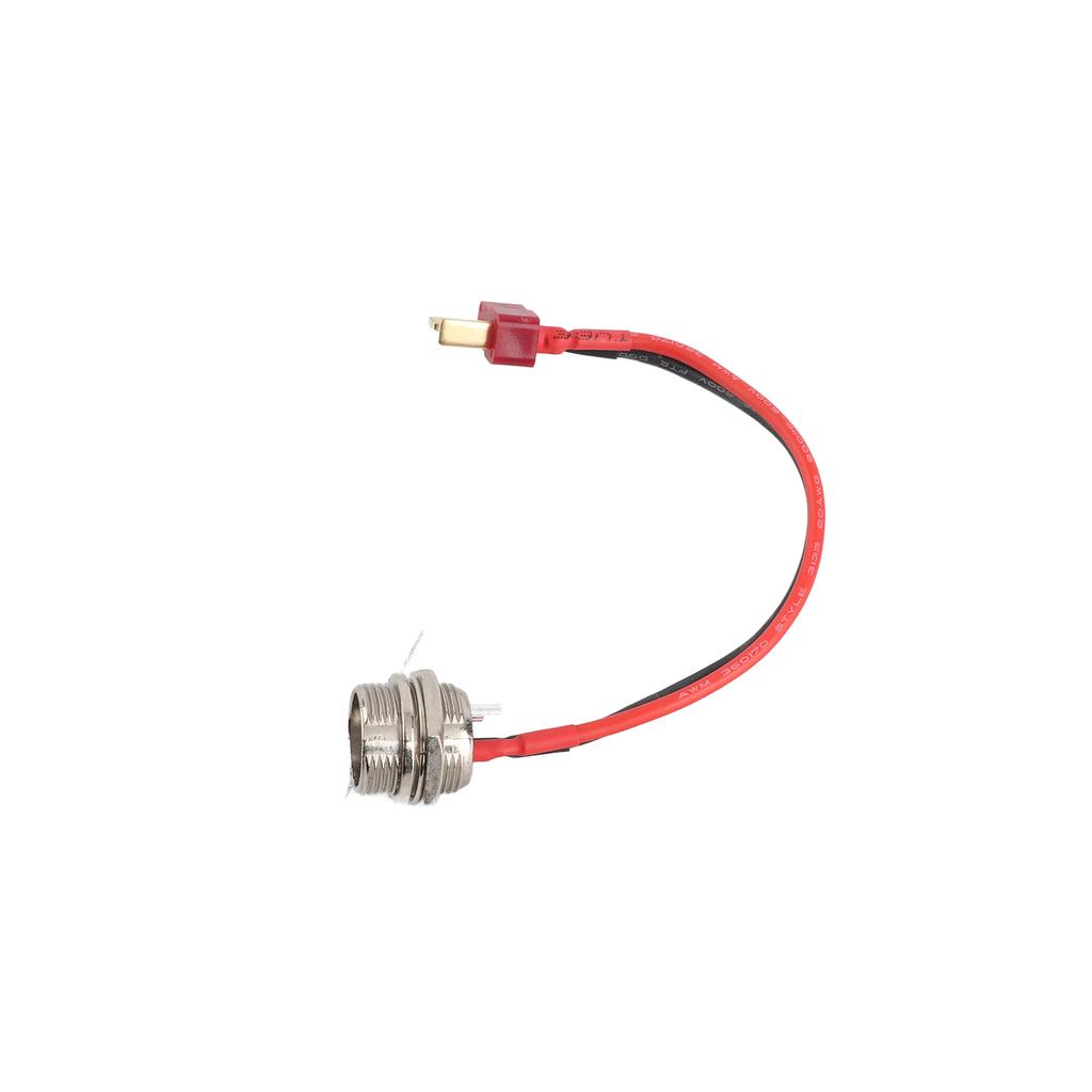 Charging Port Replacement Electric Scooter 3 Pin Charging Socket with 2 Wire Cable Dust Cover