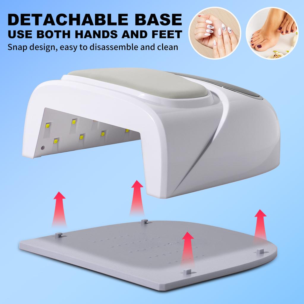 Professional UV LED Nail Lamp 42 Lamp Beads Dryer Rechargeable with LCD Display Gel Curing Light Suitable for Nail Salon Tools