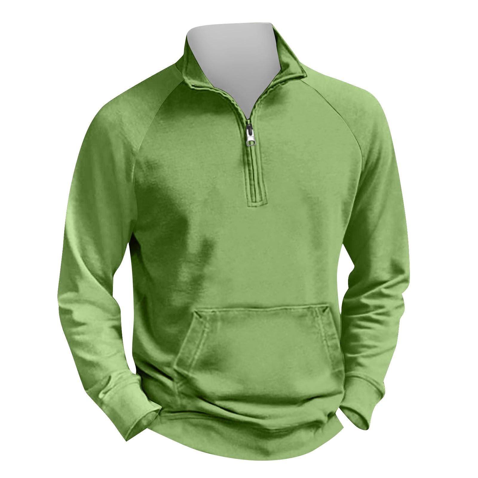 

Мужская уличная винтажная модная спортивная футболка с v-образным вырезом и длинным рукавом S зелёный