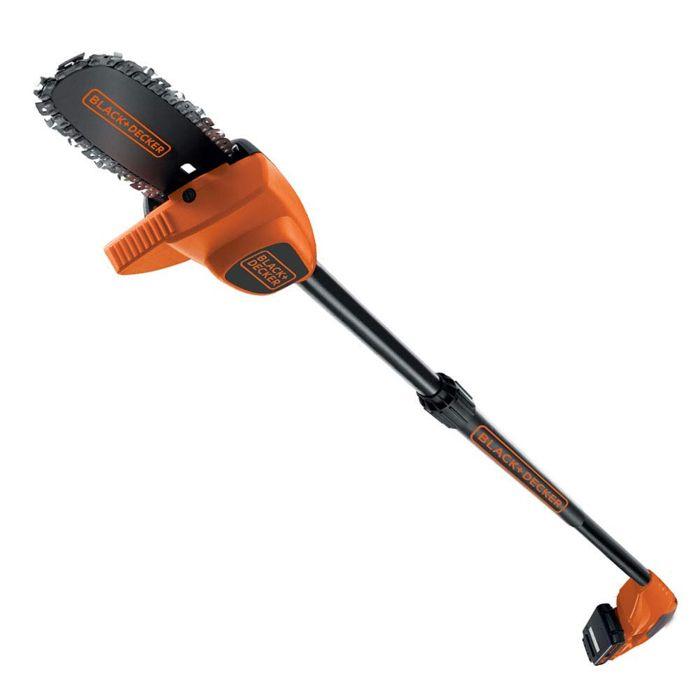 Scie D'élagage Sans Fil 18V Black & Decker GPC1820L20 - Batterie 2 Ah + Chargeur - Manche Télescopique 2.92m Max