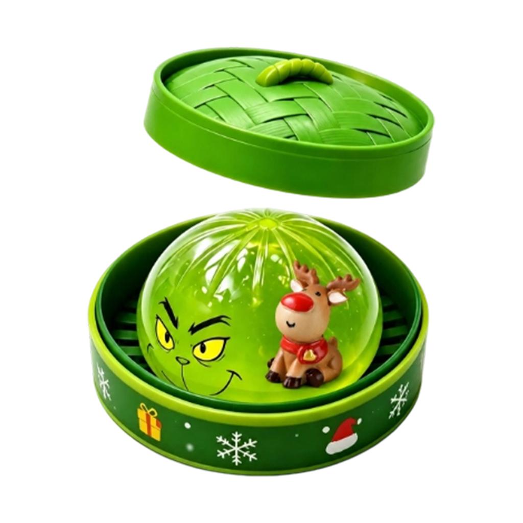 Halloween Steamed Bun Toy with Steamer Basket for Stress