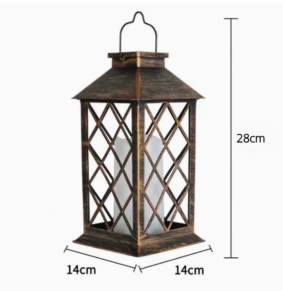 Solar Lamp LED Warm Light Flameless Candles Hanging Hollow-out Lanterns Garden Porch Yard  Patio Lawn Outdoor Party Decorative