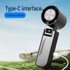 Portable USB Rechargeable High-Speed Handheld Fan with Digital Display and Foldable Design