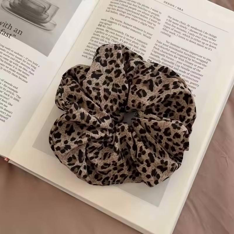 Leopard Print Scrunchies Hair Tie Hair Rope High Elasticity Elastic Hairs Band Ponytail Holder Elegant Women Hair Accessories