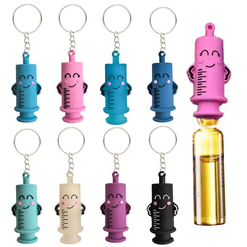 Ampoule Bottle Opener Keychain Syringe-Shaped Cutter Nurse Doctor Aid Medication Vial Breaker Tool Keyring Backpack Accessories