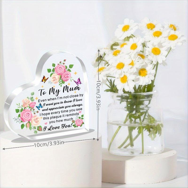 "To My Mum I Love You" Heart Plaque - Birthday & Mother's Day Gift from Children