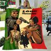 Hot Famous Movies Leon Jean Pattern Blanket Flannel Thin Blanket Portable Home Travel Office Lunch Break Blanket Birthday Gift