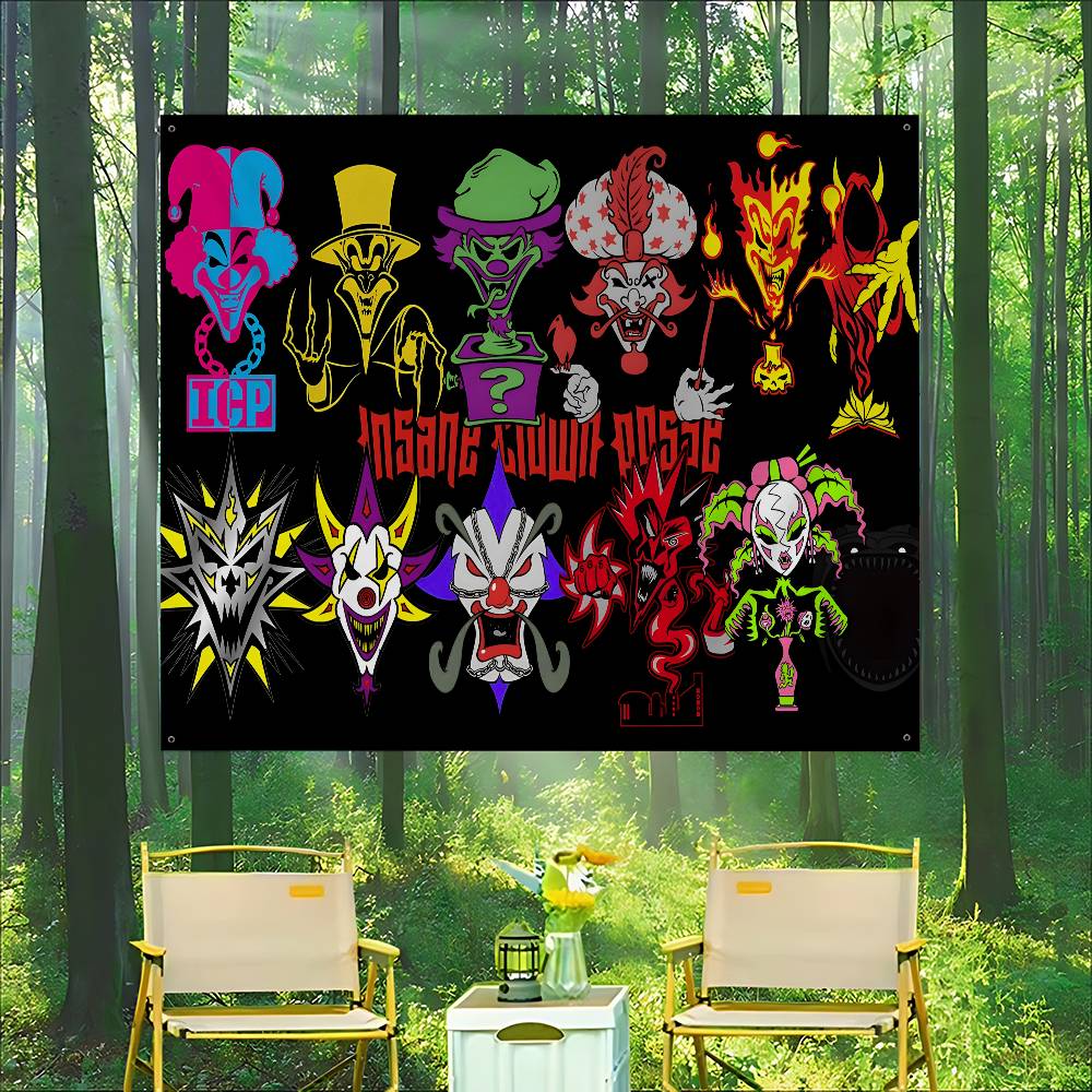 Rap Metal Insane Clown Posse Icp Juggalo Retro Flags Multiple Choice Living Studio Booth Interior Decoration Banner