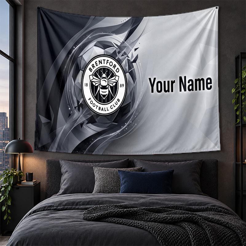 Personalized Tapestry Wall Hanging Brentford Football Pattern Art Background Cloth
