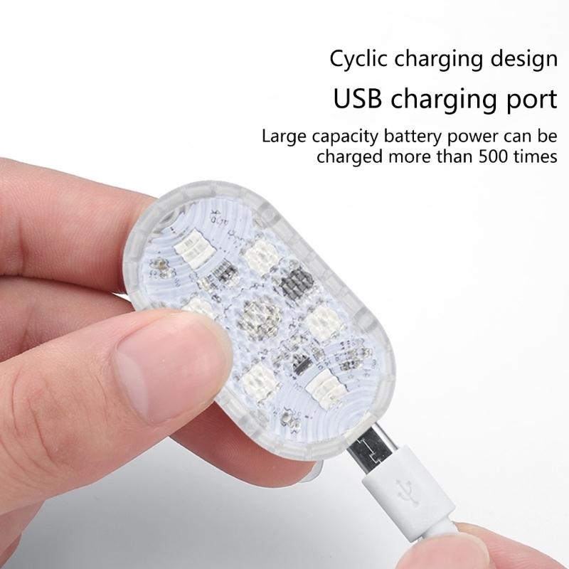 LED Night Light Lamp Car LED Touch Lights Wireless Interior Light Magnetic Auto Door Light USB Rechargeable 5V