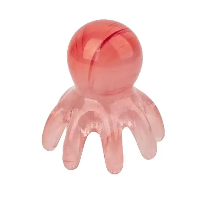 

Octopus-Shaped Silicone Massager, for Head and Shoulder Relief, Pink, 6cm x 7cm, 40g, Handheld Massage Tool, Fatigue Relief