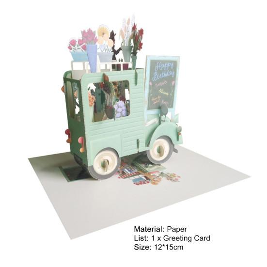 Glückwunschkarte Einfach zu installieren Schwebendes Design Stereoskopische 3D Pop-UP Geburtstags-Abschlusskarte für Geburtstag