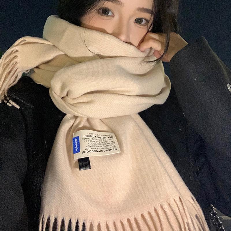 New scarf women's winter versatile shawl imitation cashmere warm high-end couple scarf