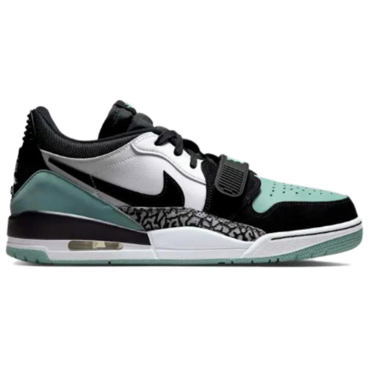 New Jordan Legacy 312 Anti Slip Wear Resistant Low Top Vintage Basketball Shoes Men's White Black Green CD7069-109