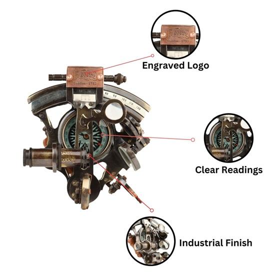 

Морской секстант 12,7 см с деревянной коробкой персонализированный гравированный подарочный секстант рабочий