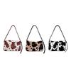 Shoulder Bag for Women Cow Print Clutches Purses Hobos Handbag with Zipper Closure Trendy Underarm Purses Commuting Bag