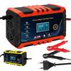 Car Battery Charger 12V 6A Pulse Repair LCD Display Smart Automatic Battery Charger GEL Lead-Acid Charger For Auto Motorcycle