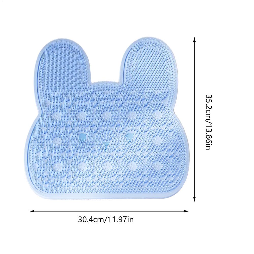 Silicone Massage Shower Mat Non-slip Wash Foot Pad Foot Exfoliating Bathroom Rub Back Brush with Sucker Bath Massage Brush Pad