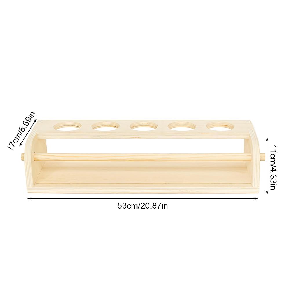 Wooden Tabletop Paper Roll Dispenser with Paper Roll&Pencil Cups Craft Paper Roll Holder Paper Roll Easel for Kids Desktop Easel