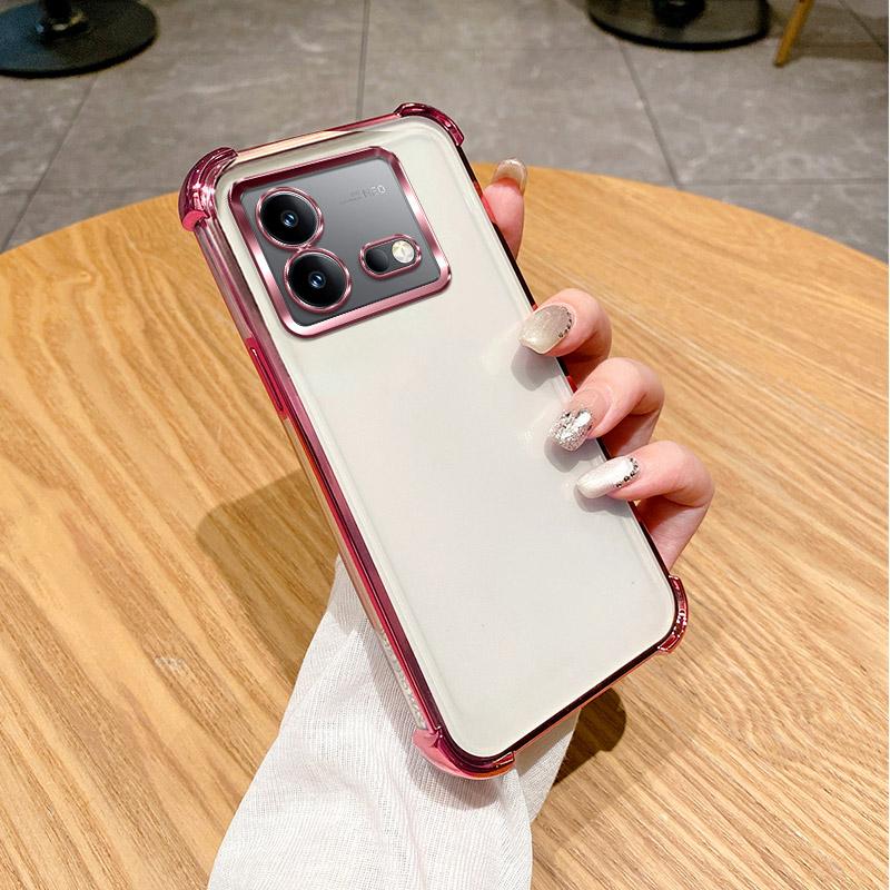 For vivo iQOO Neo8 Case vivo iQOO Neo8 Pro Cover vivo V2301A Phone Case neo8 Bumper Shockproof Protect Cover Clear electroplate