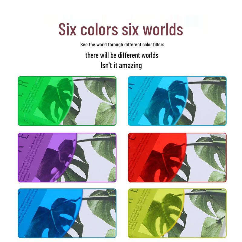 Primary Colors 6-Card Synthesizer: Science Puzzle Teaching Aid with Six-Color Toning Translucent Boards