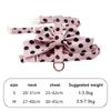 Polka Dot Pet Vest Harness Bowknot Puppy Collar Leash Cute Pet Traction Rope  Pet