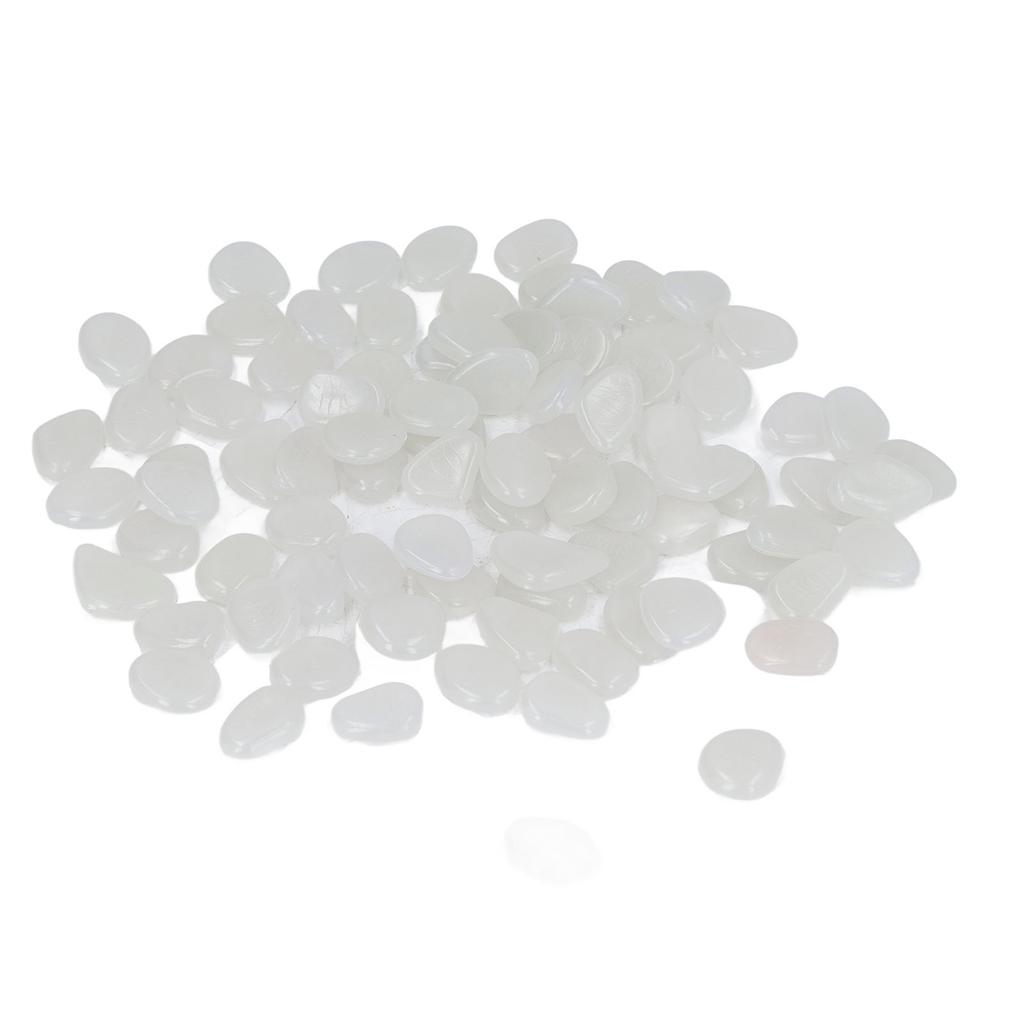 Outdoor Luminous Stones Colorful Fluorescent Luminous Pebbles for Dark Garden Courtyard Walkway Garden Trails 100   Bag
