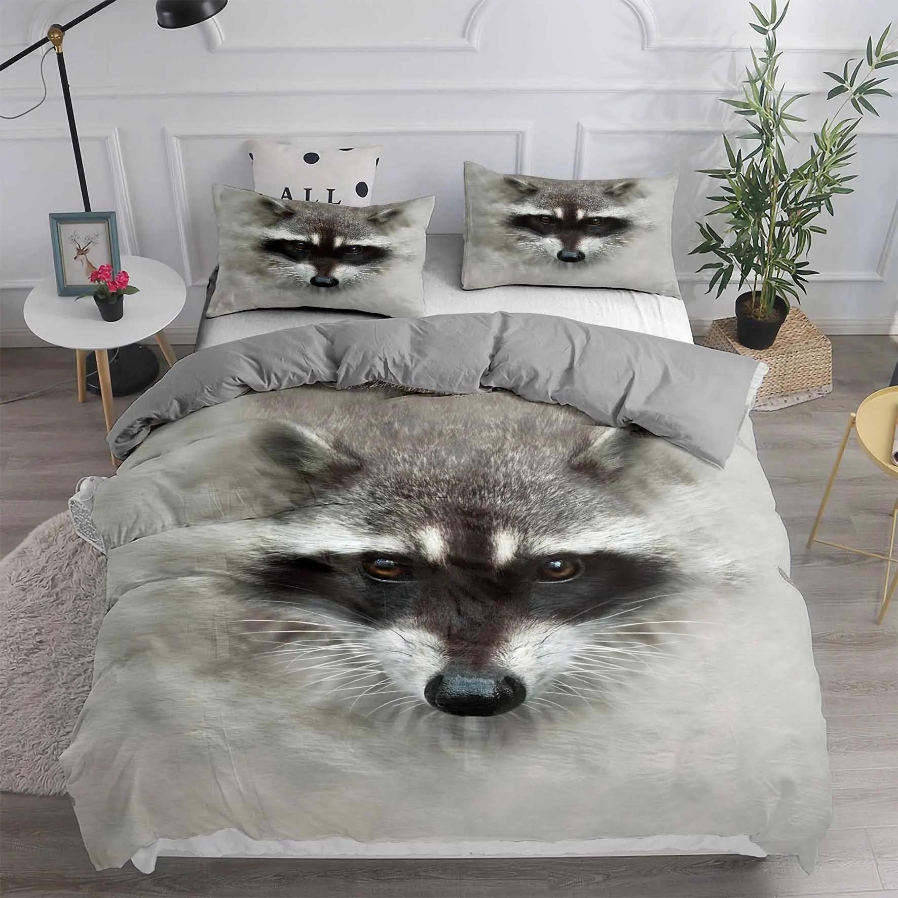 Fishy MianyangFox Animal Pattern Bedding Set Home Textile Bedclothes 100% Bamboo Fiber Quality Ropa De Cama Duvet Cover Set EU Single(135*200cm)3pcs