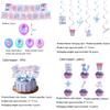 Pink and Purple Theme Children's Birthday Party Tableware Set  Cups and Plates Paper Tablecloth Baby Shower Party Supplies