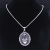 Vintage Sacred Heart of Jesus Cross God Necklace for Women Men Stainless Steel Church Chain Biker Punk Jewelry collar NZ447S02