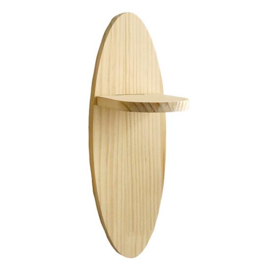 Yousheng Wooden Wall Shelf Boho Wall-mounted Storage Shelf Rustic Floating Oval Shelf Display Plants Pictures Collectibles for Living Room Bedroom