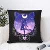 Sailor Moon quadratischer Kissenbezug, niedlicher Reißverschluss, Heimdekoration, Polyester-Kissenbezug für Sofasitzer, einfach