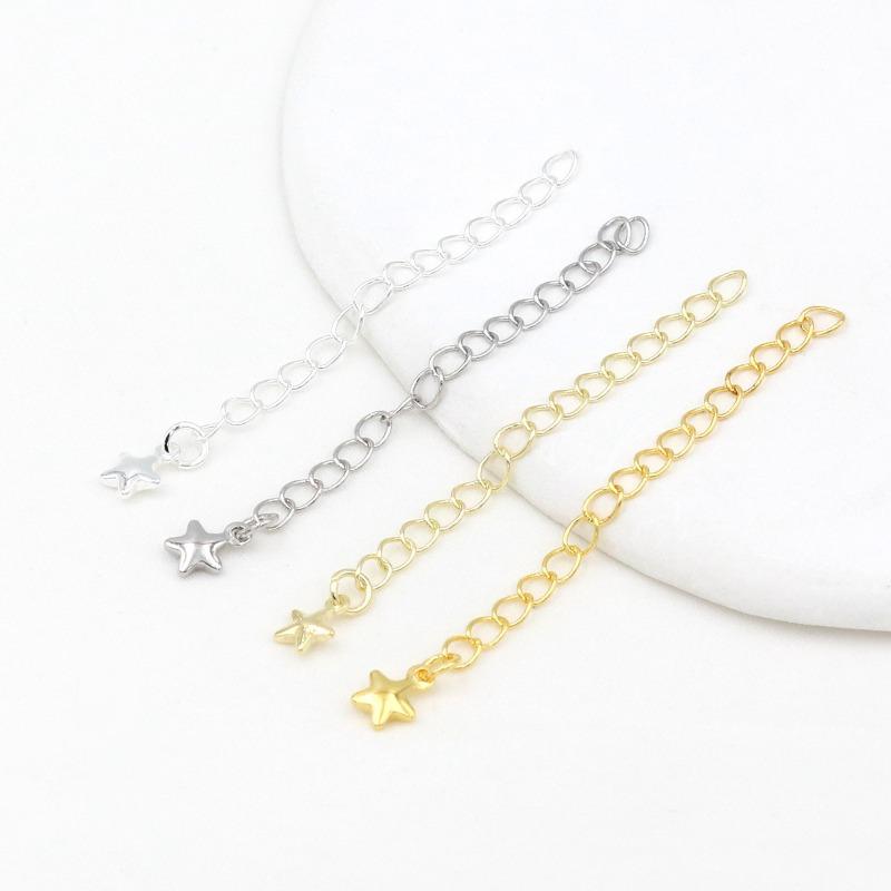 K Bag Gold Color Retention Tail Chain Extension Chain Homemade Bracelet Necklace DIY Handmade Accessories Handmade Jewelry Material D
